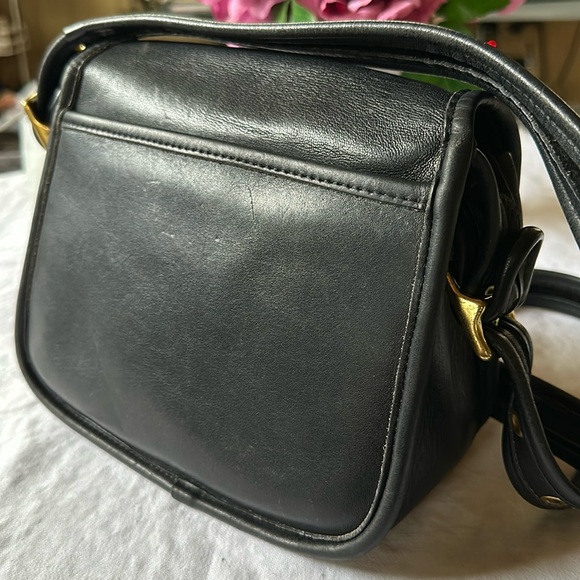 Vintage Coach Serial 9965 Black Leather with brass trimmings - Picture 4 of 13